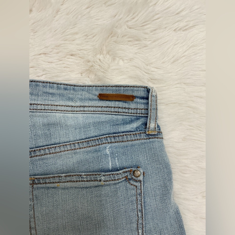 Pilcro - Light Blue Distressed Denim Shorts - Picture 9 of 10
